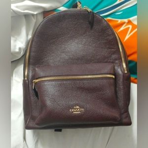 Burgundy Coach Backpack